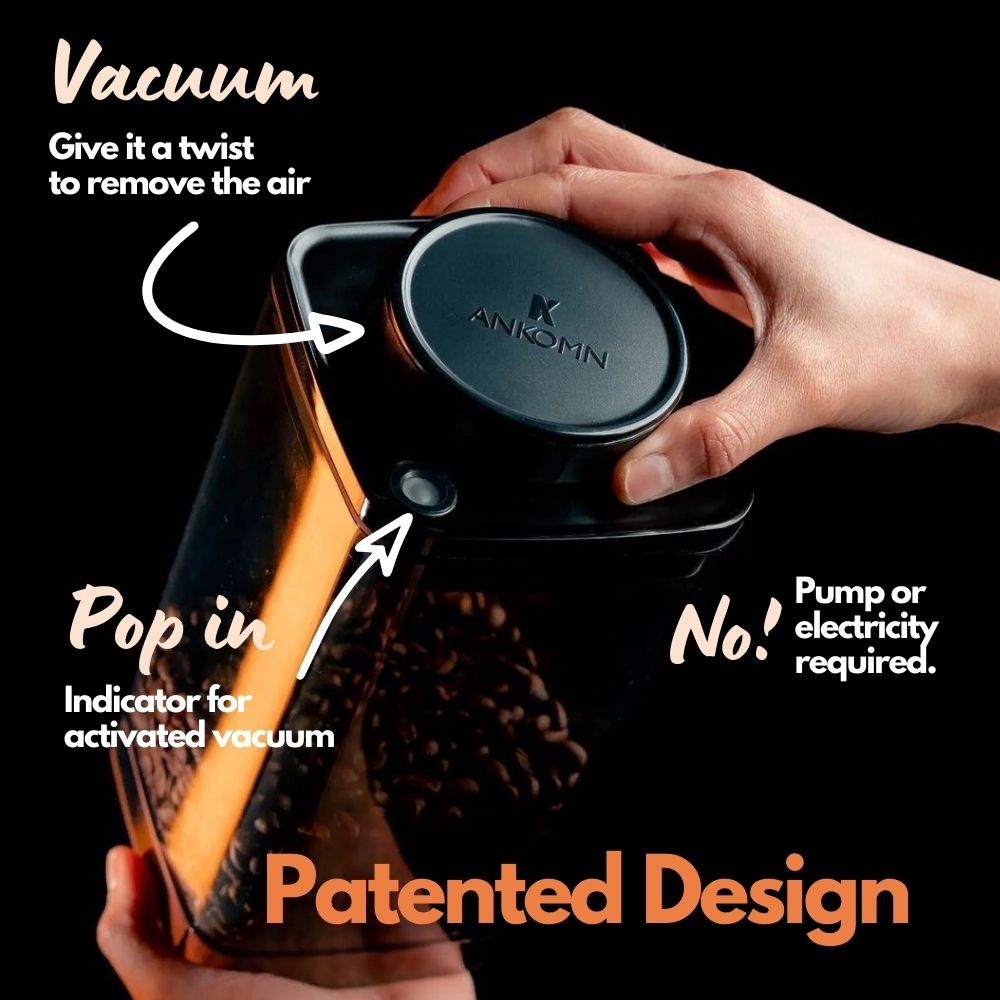 Turn-N-Seal 360 vacuum sealed coffee storage container